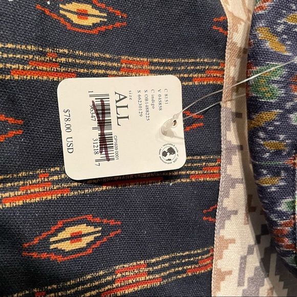 Free People Basel Tassel Patchwork Tote In Southwestern Pattern NWOT - Picture 9 of 10